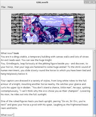 `Knight Orc' DOS version running under Gtk2+