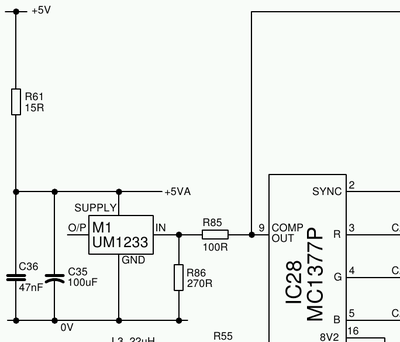 Composite PAL feed to UHF modulator