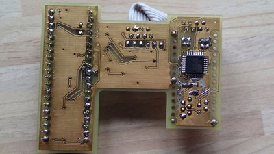Bottom side with PS/2 converter