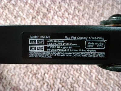 Monitor Arm Label